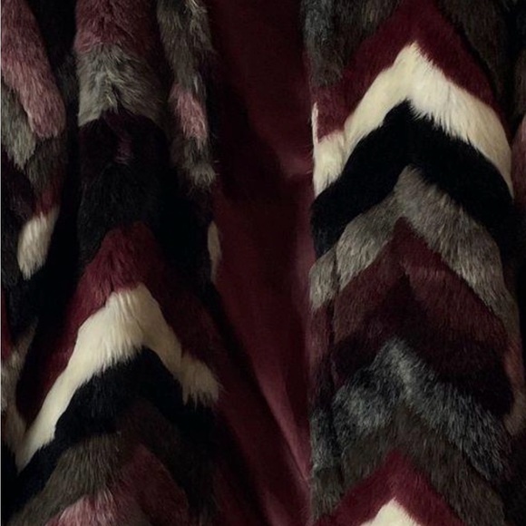 Dance & Marvel Multicolor Retro Faux Fur Jacket - Picture 4 of 7